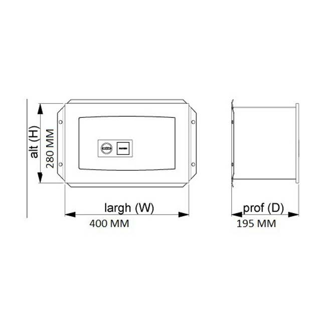 Vendita online Cassaforte meccanica FAIVIRO con chiave da incasso 40x19,5x28 cm.